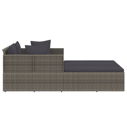Ligbed Jelmer - 182x118x63 cm - met kussens - grijs