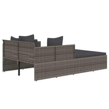 Ligbed Jelmer - 182x118x63 cm - met kussens - grijs