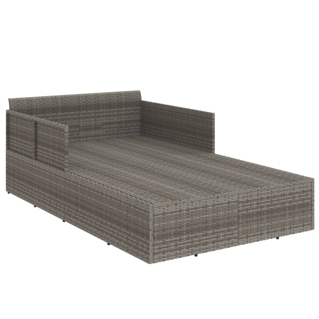 Ligbed Jelmer - 182x118x63 cm - met kussens - grijs