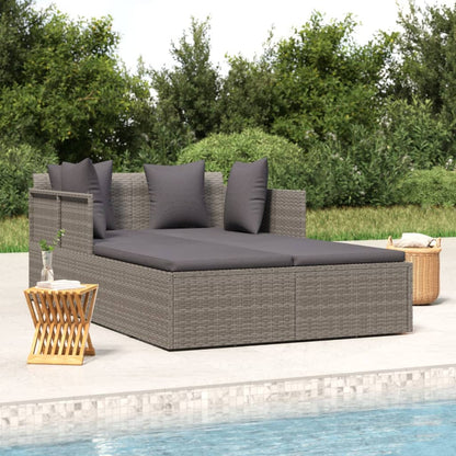 Ligbed Jelmer - 182x118x63 cm - met kussens - grijs