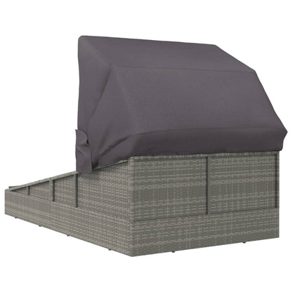 Ligbed Xandra - 200x114x128 cm - inklapbaar dak - grijs