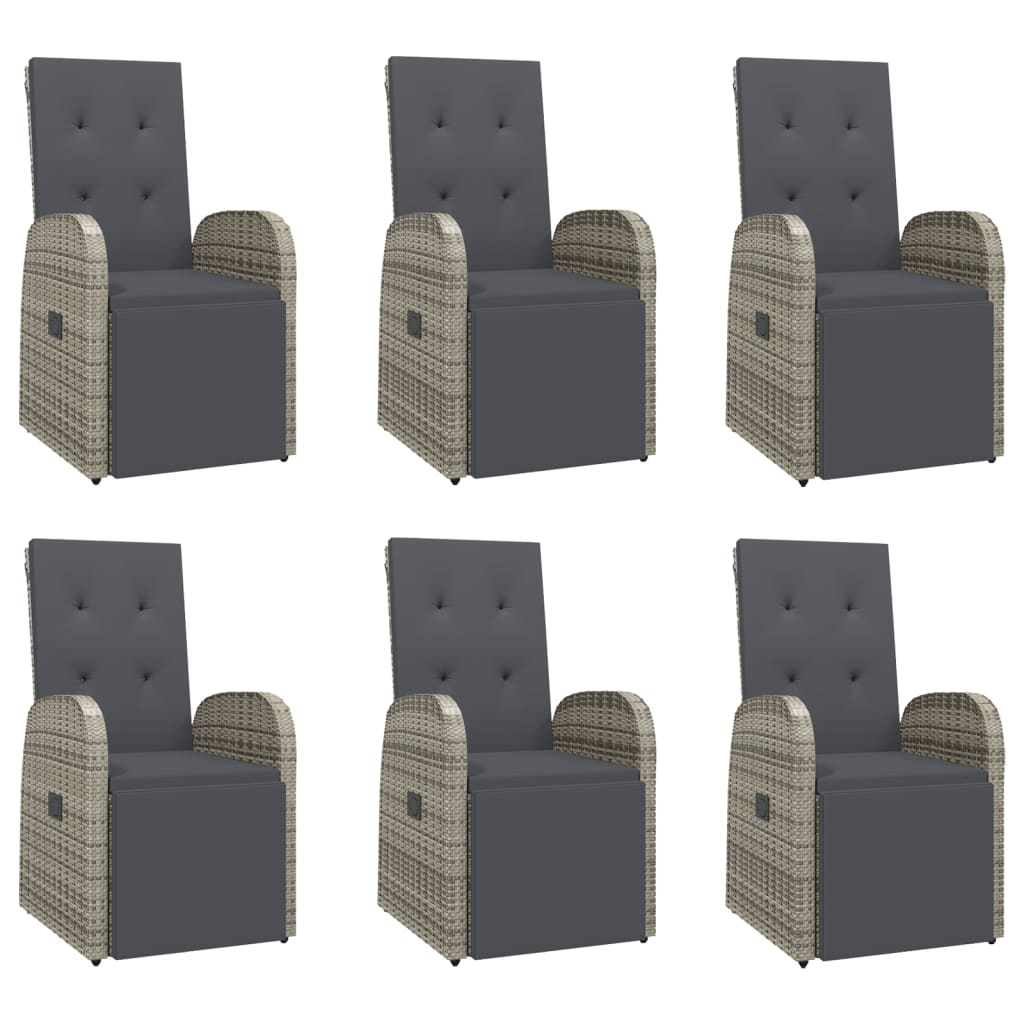 Tuinset Cornelie - 7-delig - met kussens - grijs
