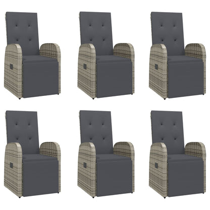 Tuinset Cornelie - 7-delig - met kussens - grijs