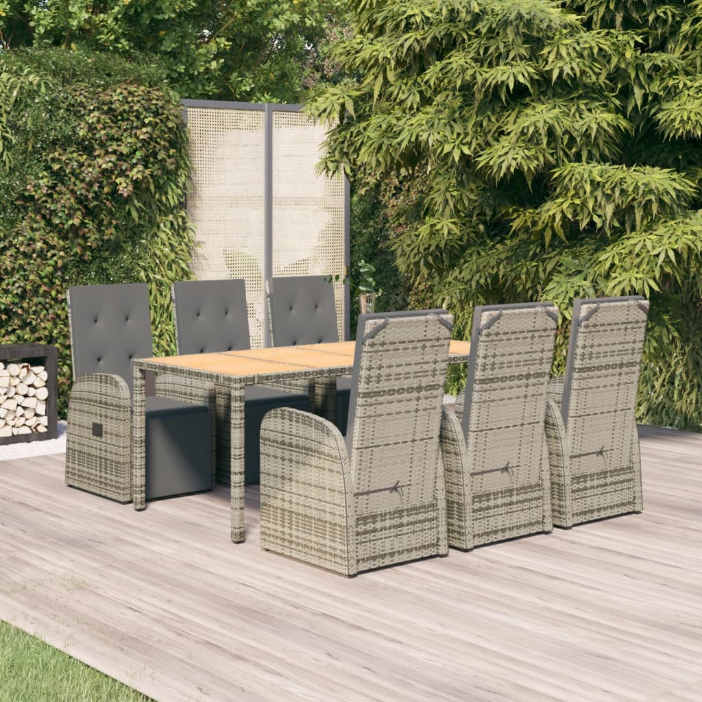 Tuinset Cornelie - 7-delig - met kussens - grijs