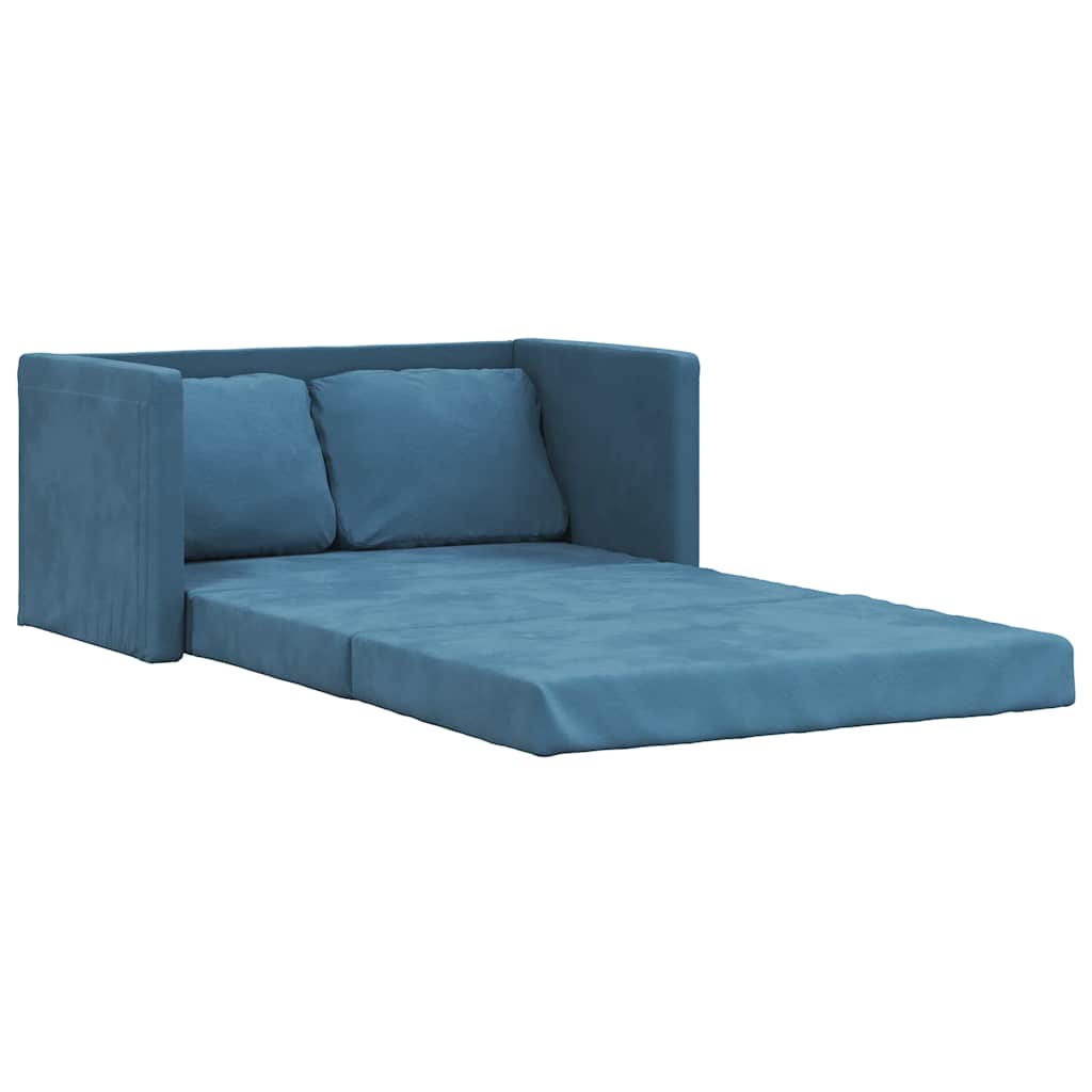 Slaapbank Rowan - uitvouwbaar - blauw