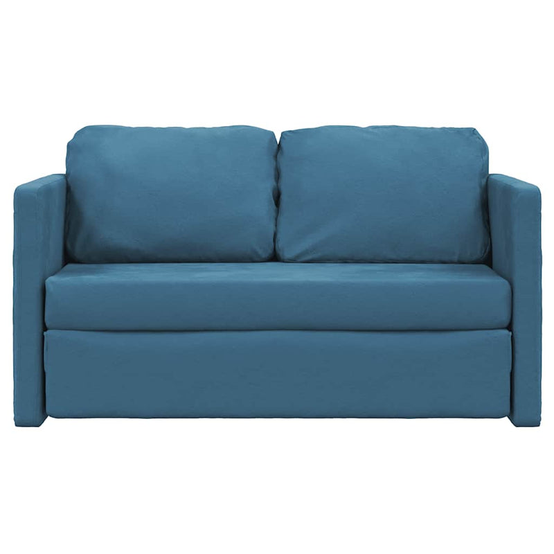 Slaapbank Rowan - uitvouwbaar - blauw