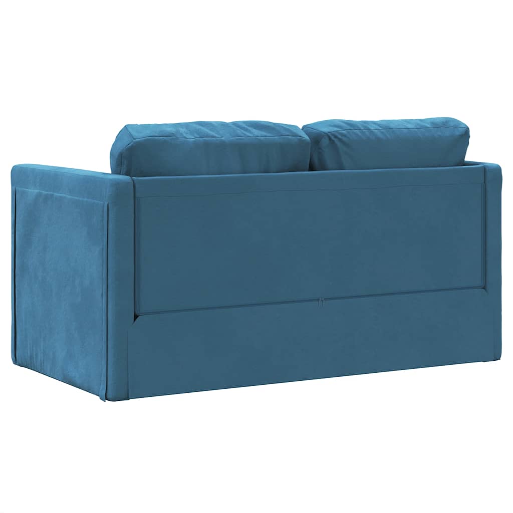 Slaapbank Rowan - uitvouwbaar - blauw