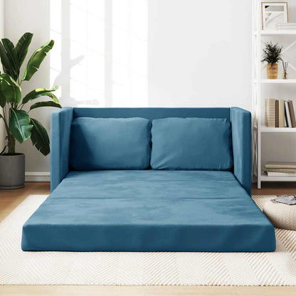 Slaapbank Rowan - uitvouwbaar - blauw