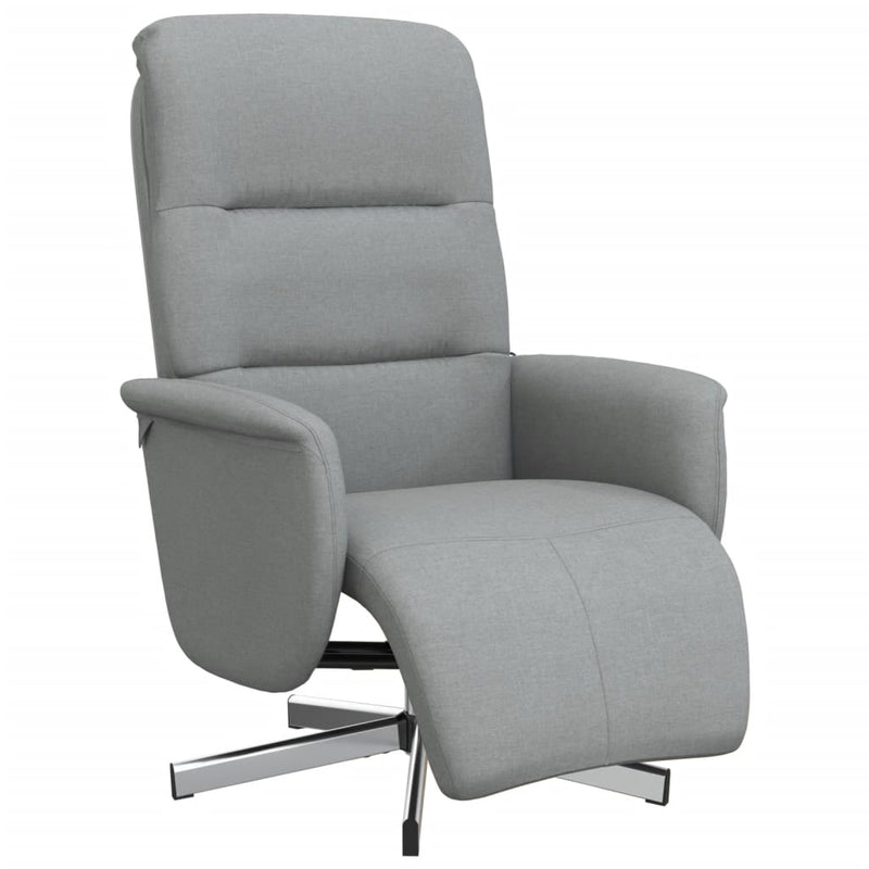 Fauteuil Annette - stof - met voetensteun - lichtgrijs – extra afbeelding