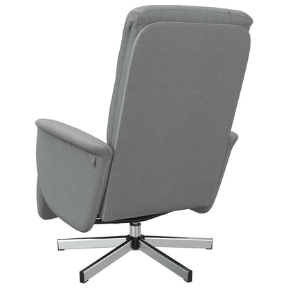 Fauteuil Annette - stof - met voetensteun - lichtgrijs