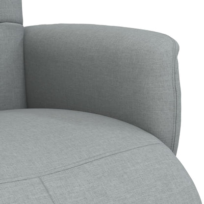 Fauteuil Annette - stof - met voetensteun - lichtgrijs