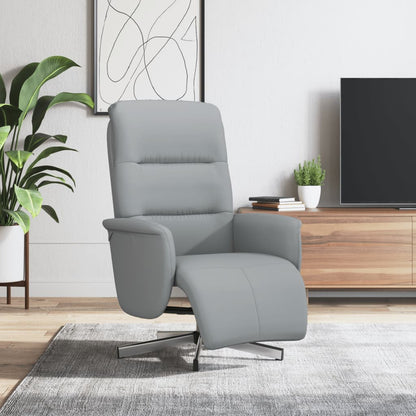 Fauteuil Annette - stof - met voetensteun - lichtgrijs