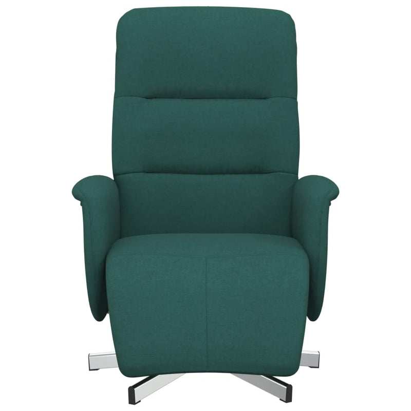 Fauteuil Annette - stof - met voetensteun - donkergroen