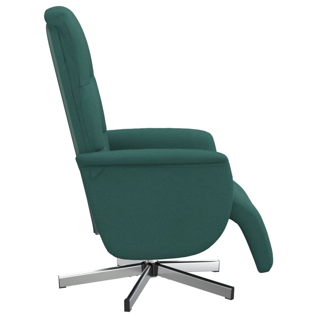 Fauteuil Annette - stof - met voetensteun - donkergroen