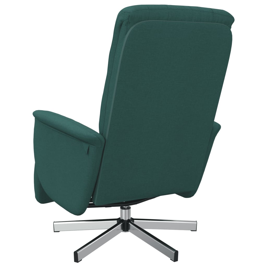 Fauteuil Annette - stof - met voetensteun - donkergroen