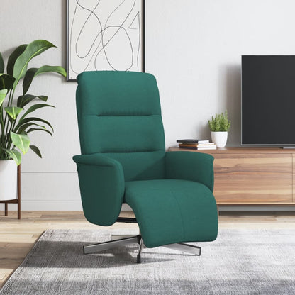 Fauteuil Annette - stof - met voetensteun - donkergroen