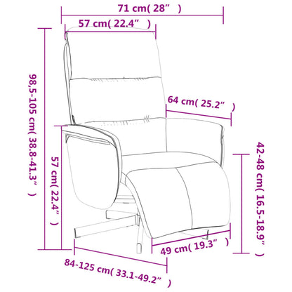 Fauteuil Annette - stof - met voetensteun - blauw