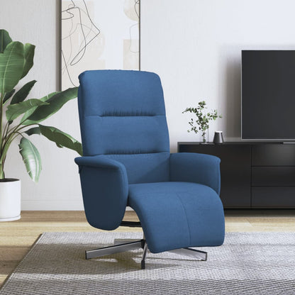 Fauteuil Annette - stof - met voetensteun - blauw