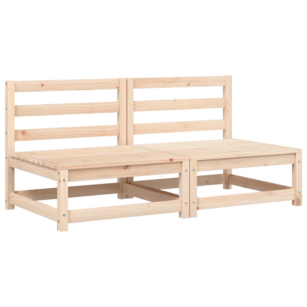 Tuinbank Sietske - 2 stuks - met kussens - bruin en grijs