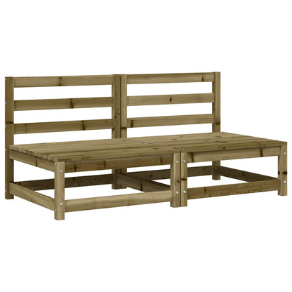 Tuinbank Sietske - 2 stuks - met kussens - naturel en antraciet