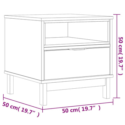 Bijzettafel Edward - massief grenenhout