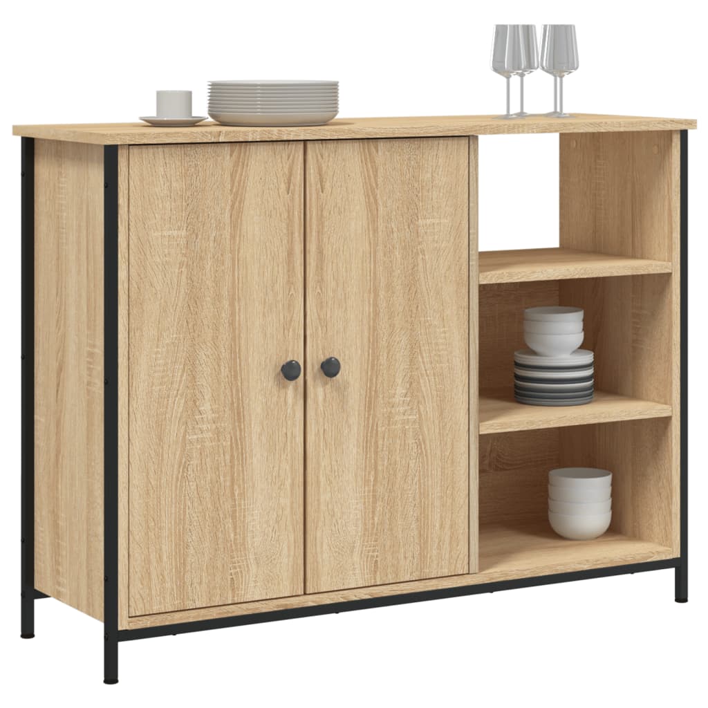 Dressoir Pepijn - bewerkt hout - sonoma eiken