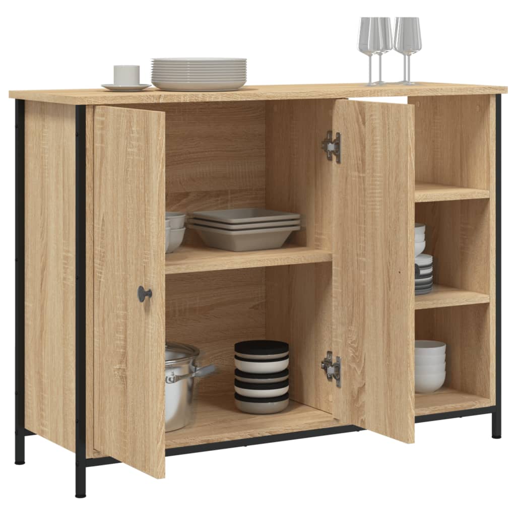 Dressoir Pepijn - bewerkt hout - sonoma eiken