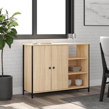 Dressoir Pepijn - bewerkt hout - sonoma eiken