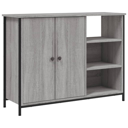 Dressoir Pepijn - bewerkt hout - grijs sonoma