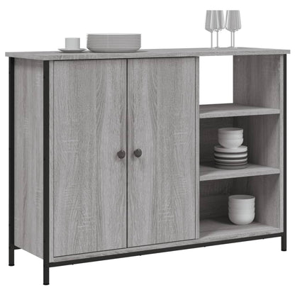 Dressoir Pepijn - bewerkt hout - grijs sonoma