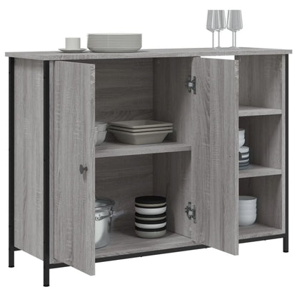 Dressoir Pepijn - bewerkt hout - grijs sonoma