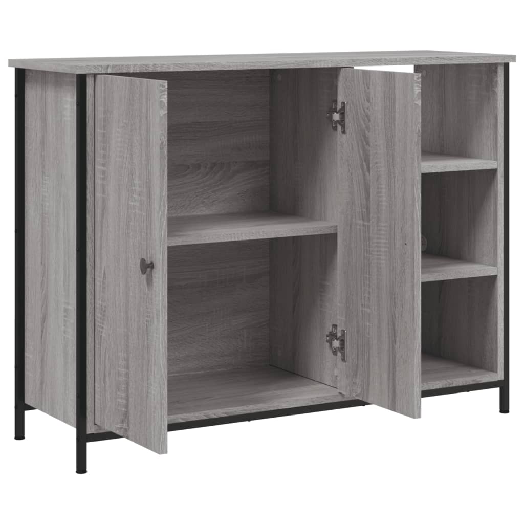 Dressoir Pepijn - bewerkt hout - grijs sonoma