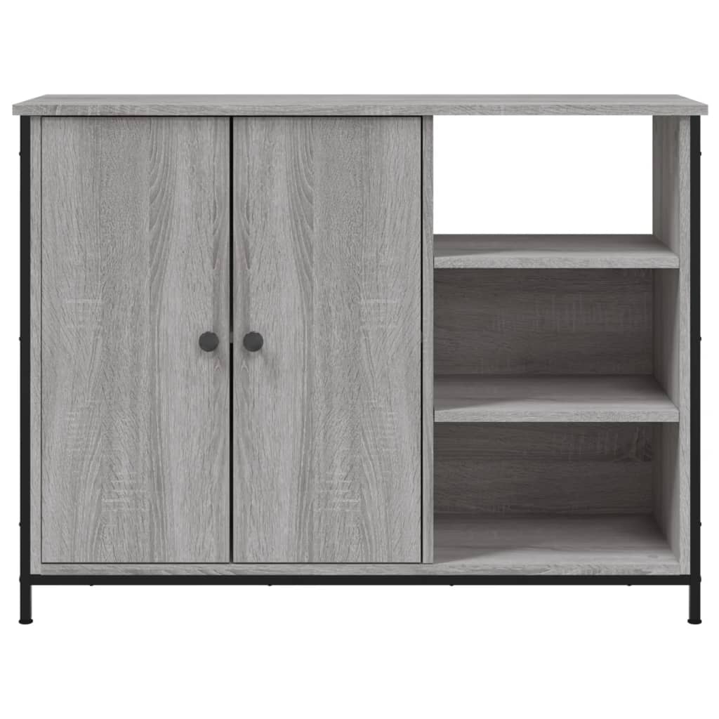 Dressoir Pepijn - bewerkt hout - grijs sonoma