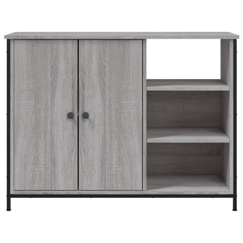 Dressoir Pepijn - bewerkt hout - grijs sonoma