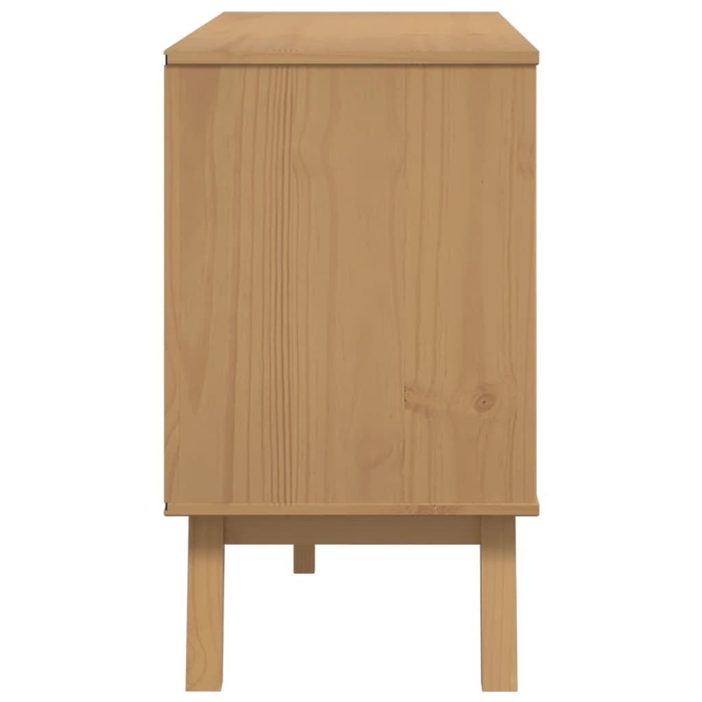 Dressoir Harm - massief grenenhout - wit en bruin