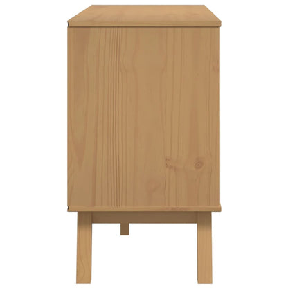 Dressoir Harm - massief grenenhout - wit en bruin