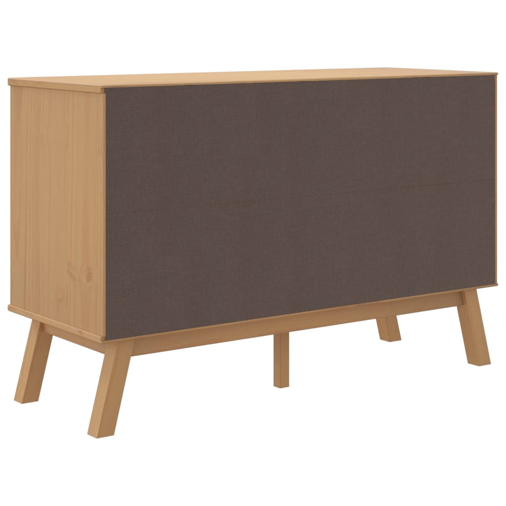 Dressoir Harm - massief grenenhout - wit en bruin