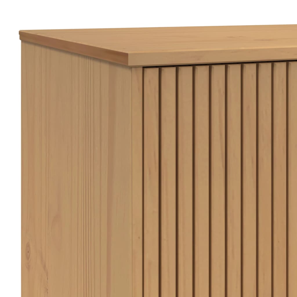 Dressoir Harm - massief grenenhout - wit en bruin