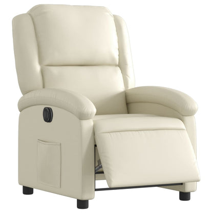 Fauteuil Karlijn - kunstleer - elektrisch verstelbaar - crème