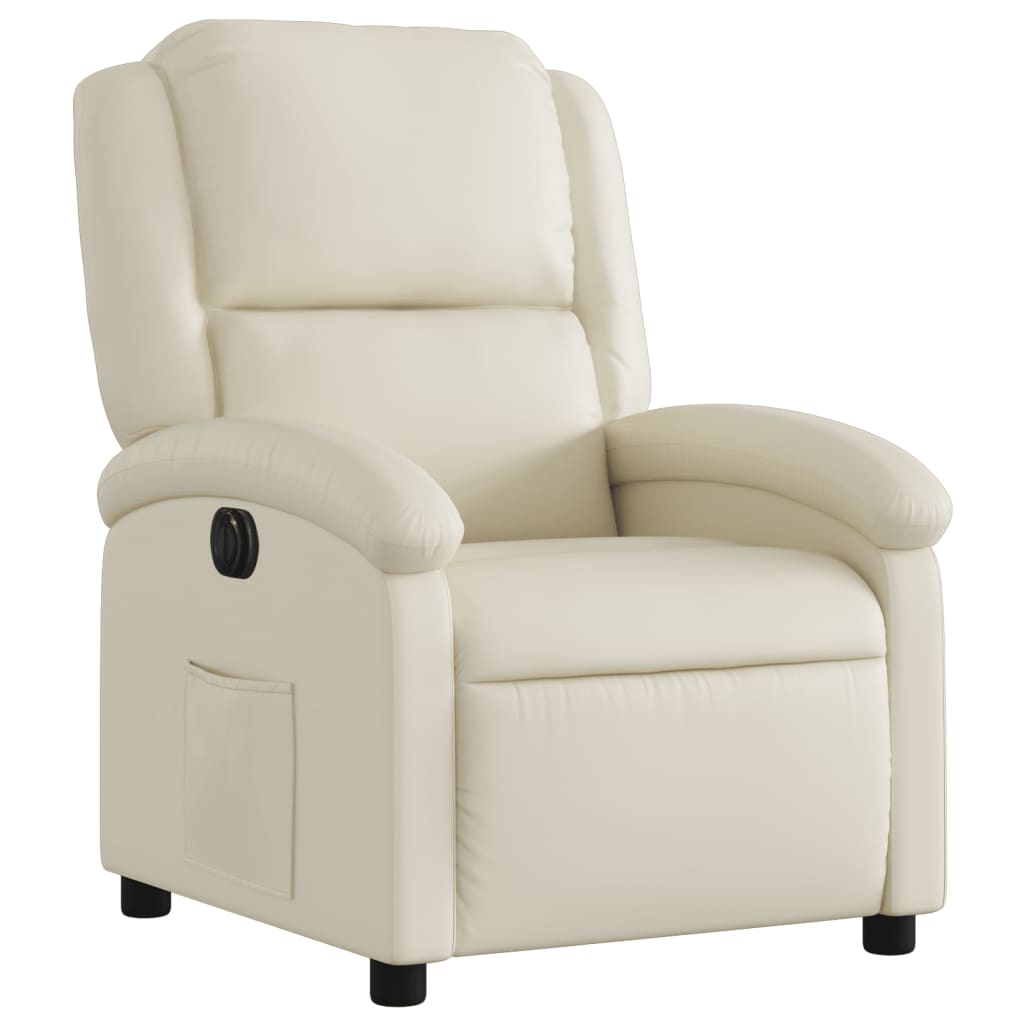 Fauteuil Karlijn - kunstleer - elektrisch verstelbaar - crème
