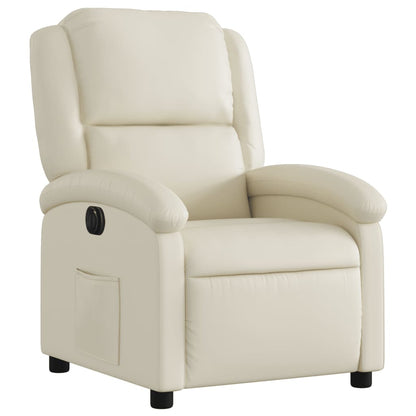 Fauteuil Karlijn - kunstleer - elektrisch verstelbaar - crème