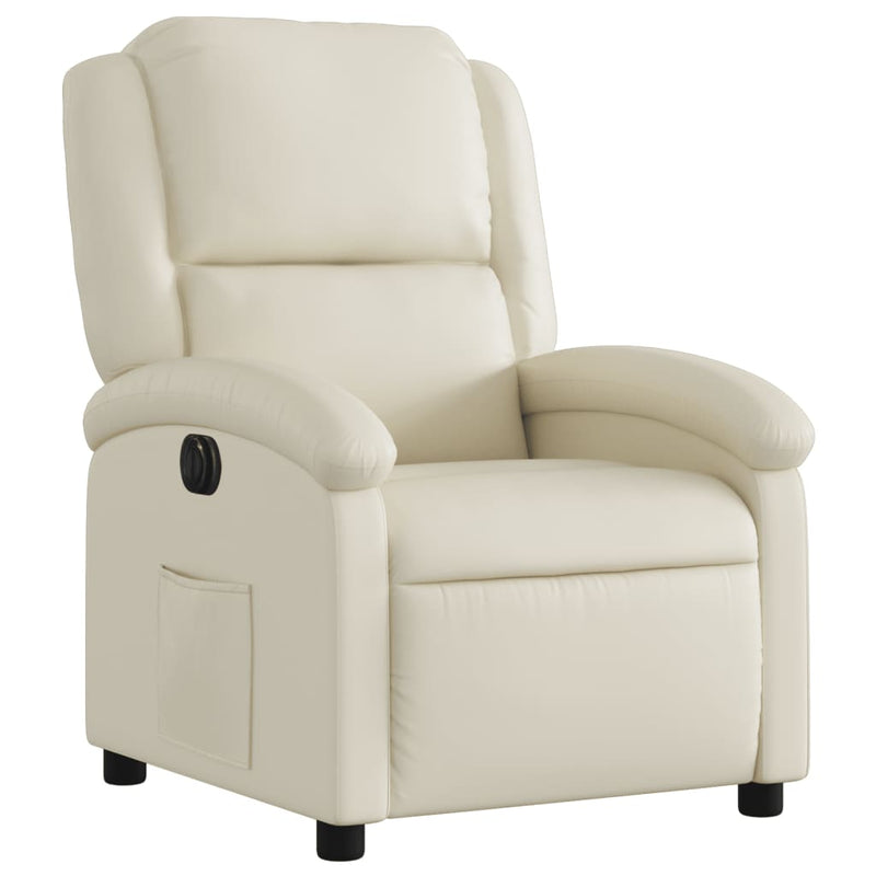 Fauteuil Karlijn - kunstleer - elektrisch verstelbaar - crème – extra afbeelding