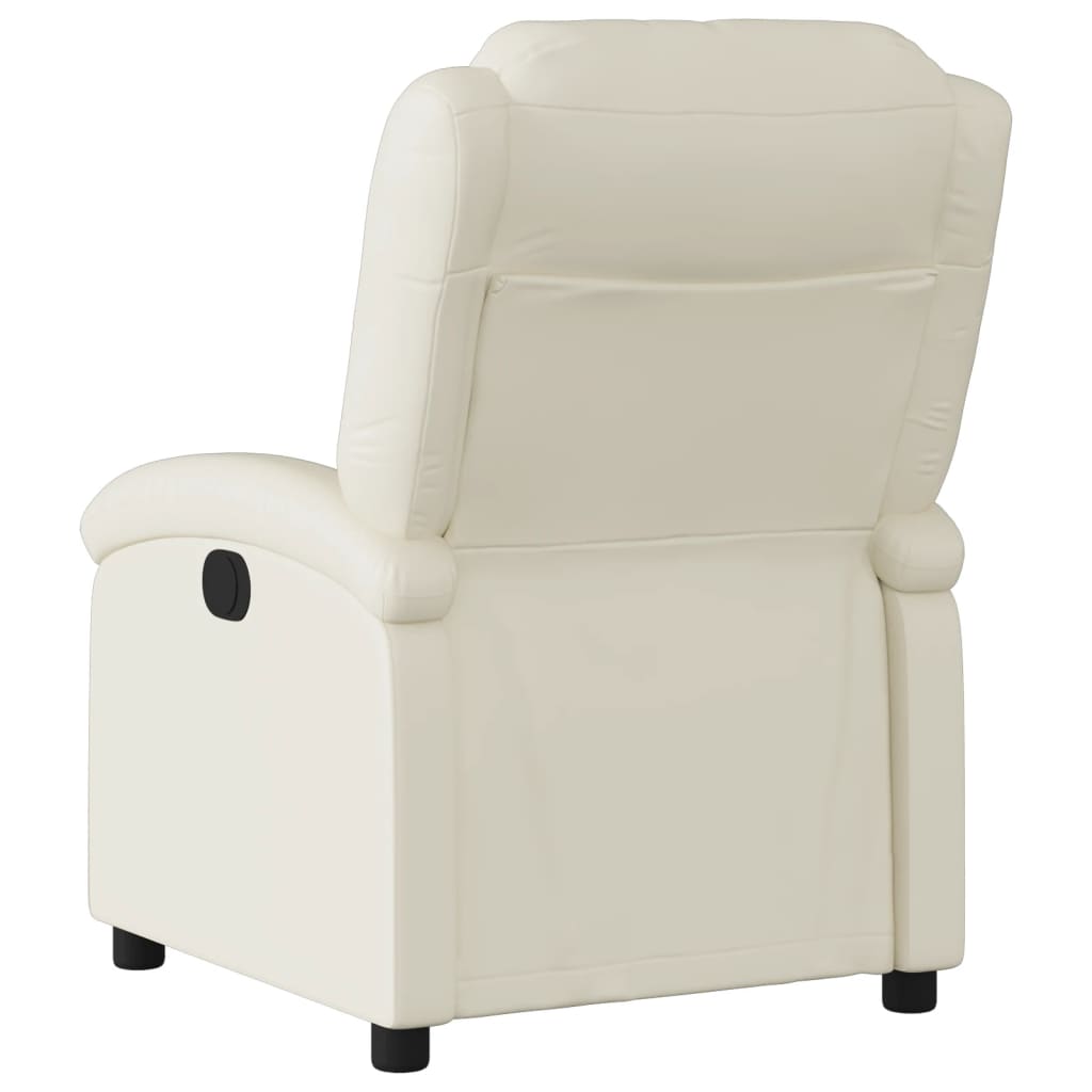 Fauteuil Karlijn - kunstleer - elektrisch verstelbaar - crème
