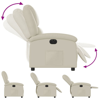 Fauteuil Karlijn - kunstleer - elektrisch verstelbaar - crème