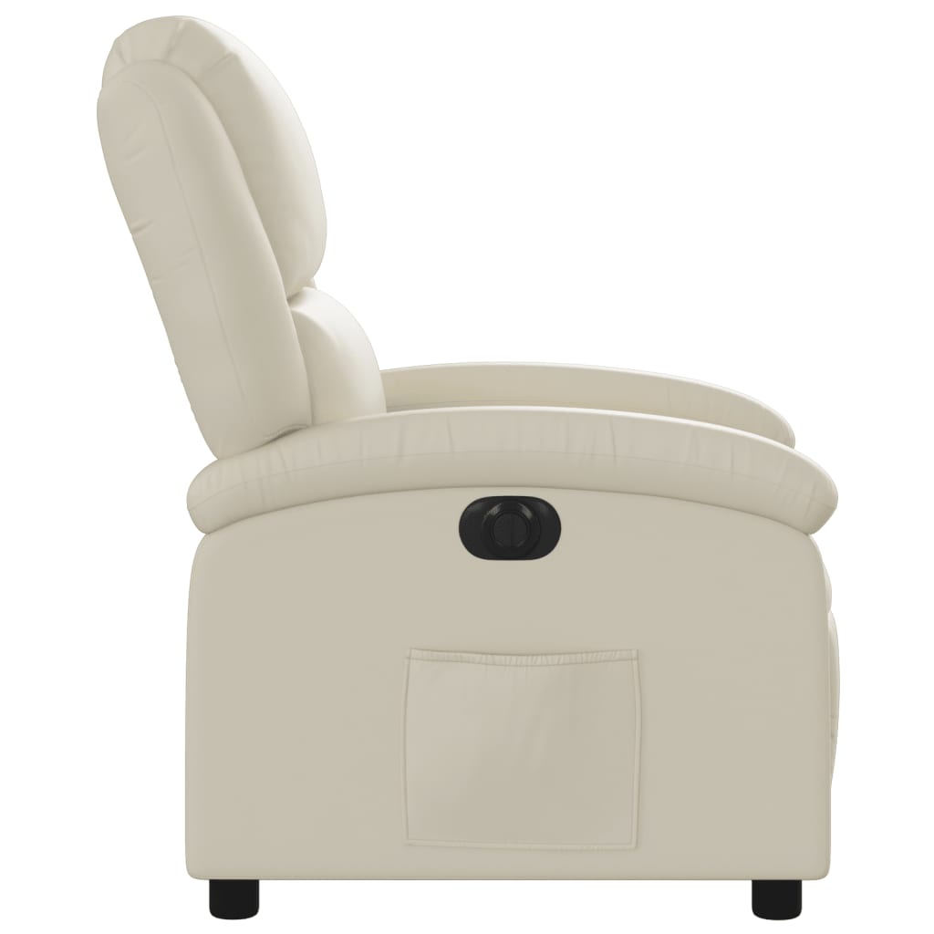 Fauteuil Karlijn - kunstleer - elektrisch verstelbaar - crème
