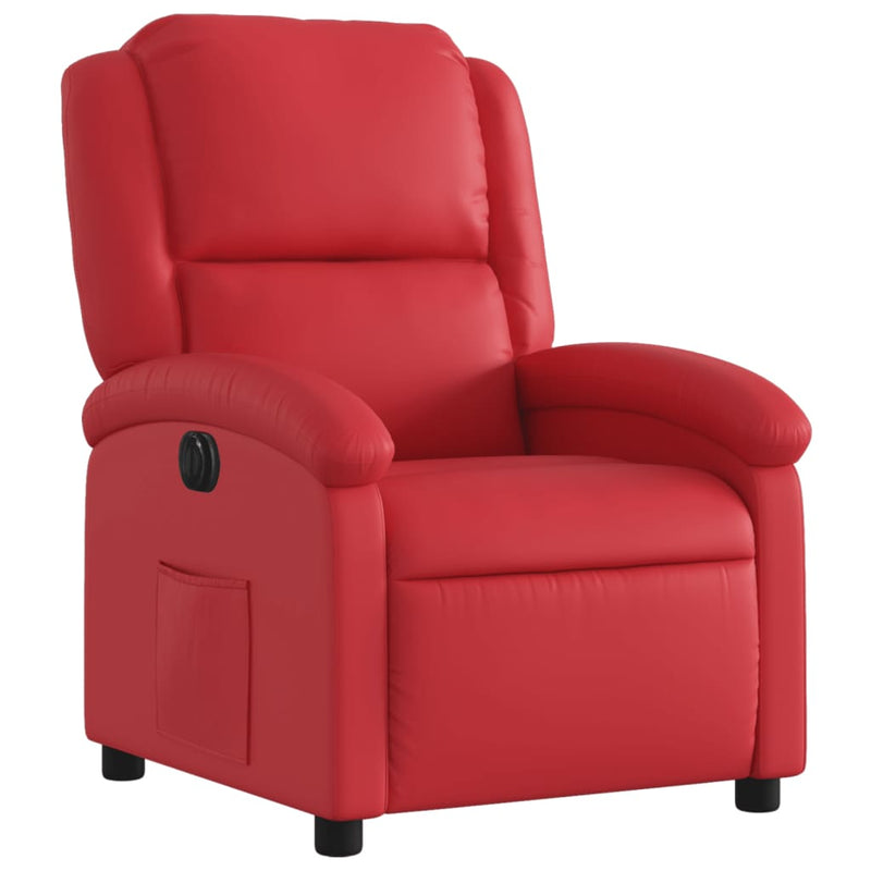 Fauteuil Karlijn - kunstleer - elektrisch verstelbaar - rood – extra afbeelding
