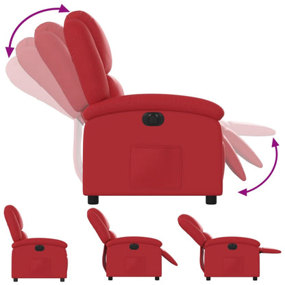Fauteuil Karlijn - kunstleer - elektrisch verstelbaar - rood