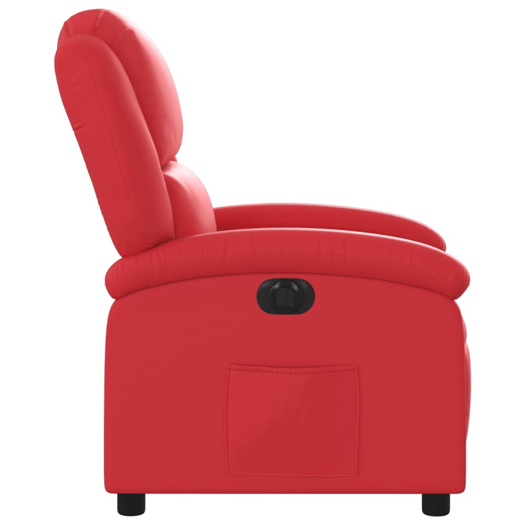 Fauteuil Karlijn - kunstleer - elektrisch verstelbaar - rood