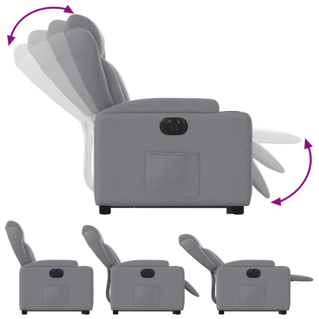 Fauteuil Tom - elektrisch verstelbaar - lichtgrijs