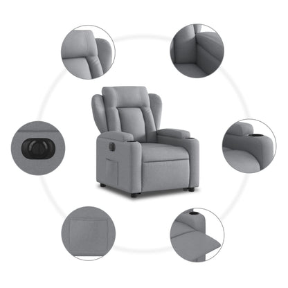 Fauteuil Tom - elektrisch verstelbaar - lichtgrijs